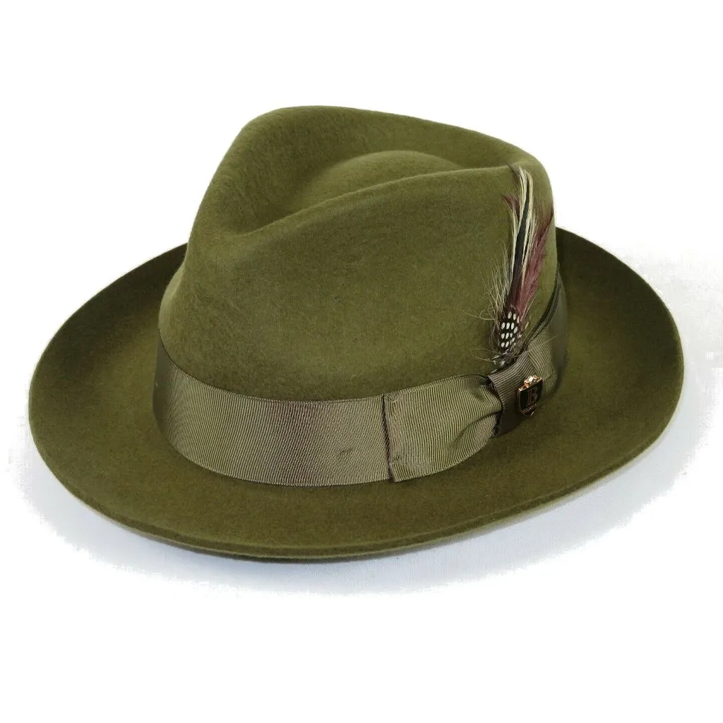 Bruno Capelo Fabio Wool Felt Teardrop Fedora Accessories_Bruno Capelo_Hats