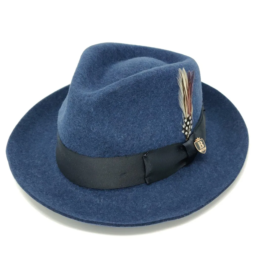 Bruno Capelo Fabio Wool Felt Teardrop Fedora Accessories_Bruno Capelo_Hats