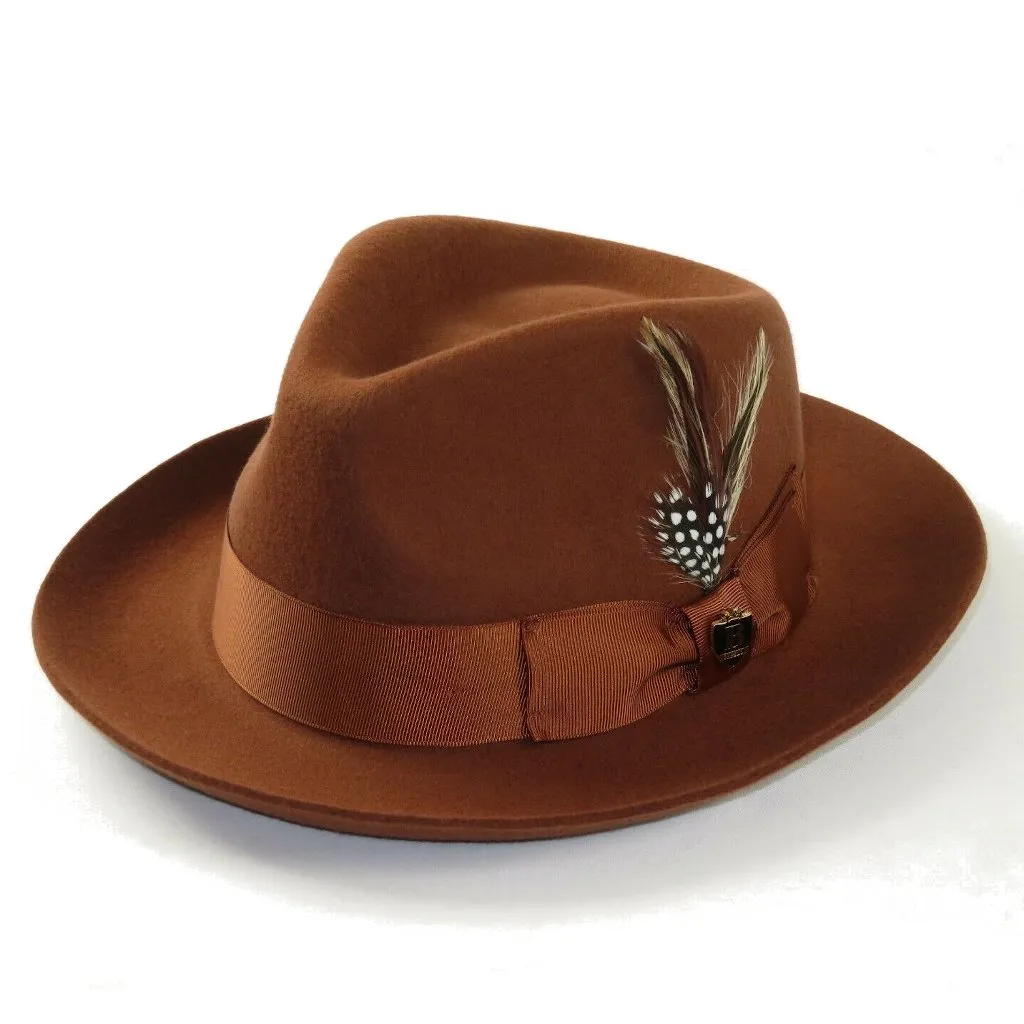 Bruno Capelo Fabio Wool Felt Teardrop Fedora Accessories_Bruno Capelo_Hats