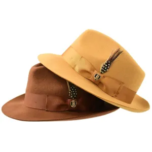 Bruno Capelo Fabio Wool Felt Teardrop Fedora Accessories_Bruno Capelo_Hats