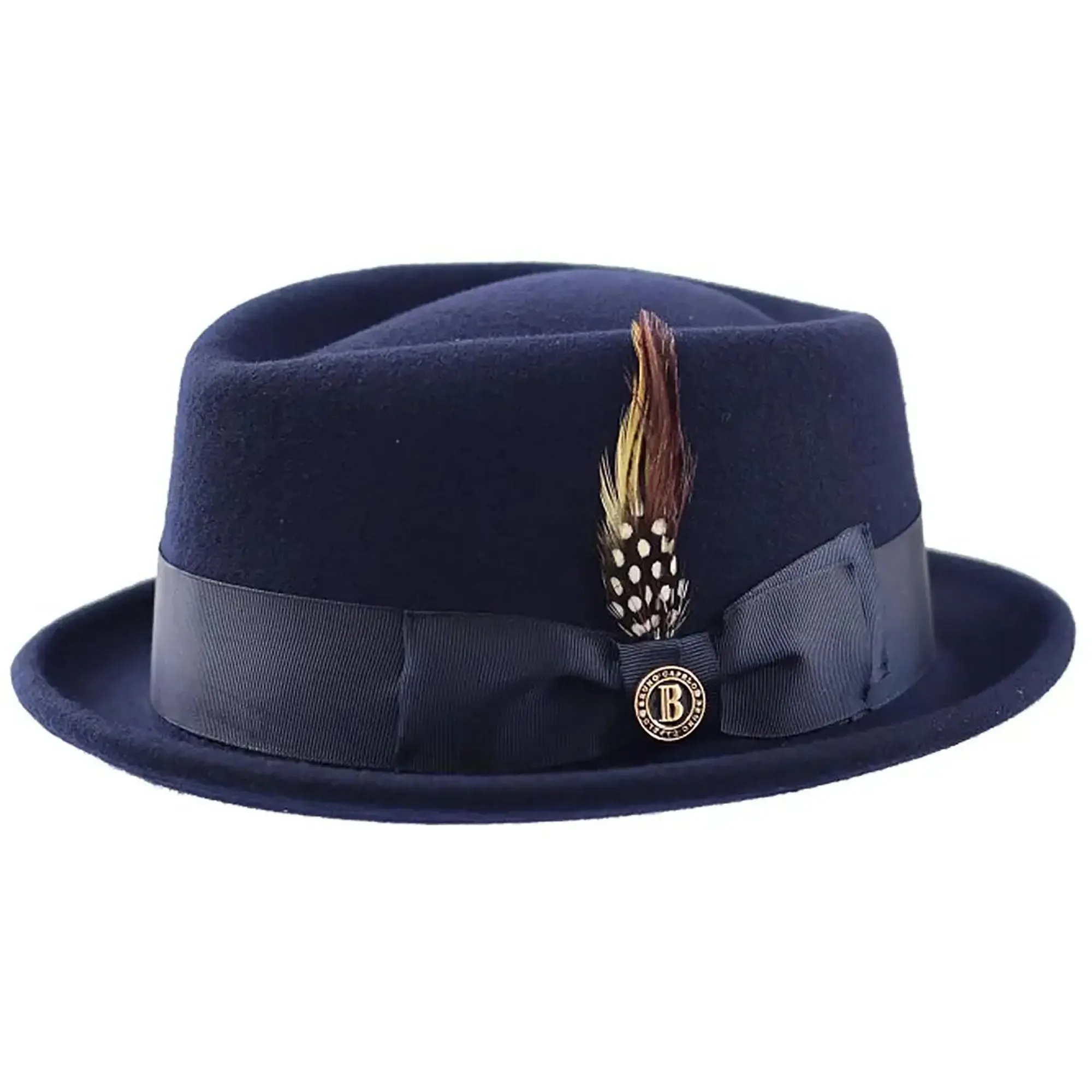 Bruno Capelo Fifth Avenue Diamond Crown Wool Felt Trilby Hat Accessories_Bruno Capelo_Hats