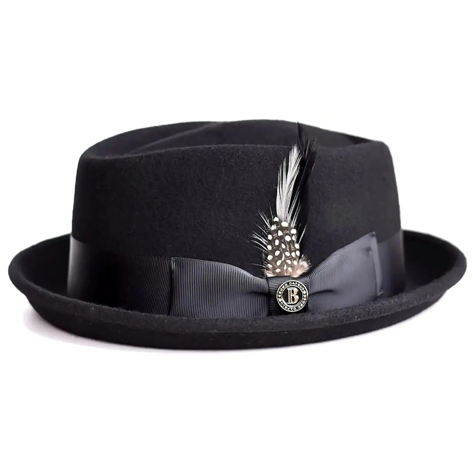 Bruno Capelo Fifth Avenue Diamond Crown Wool Felt Trilby Hat Accessories_Bruno Capelo_Hats