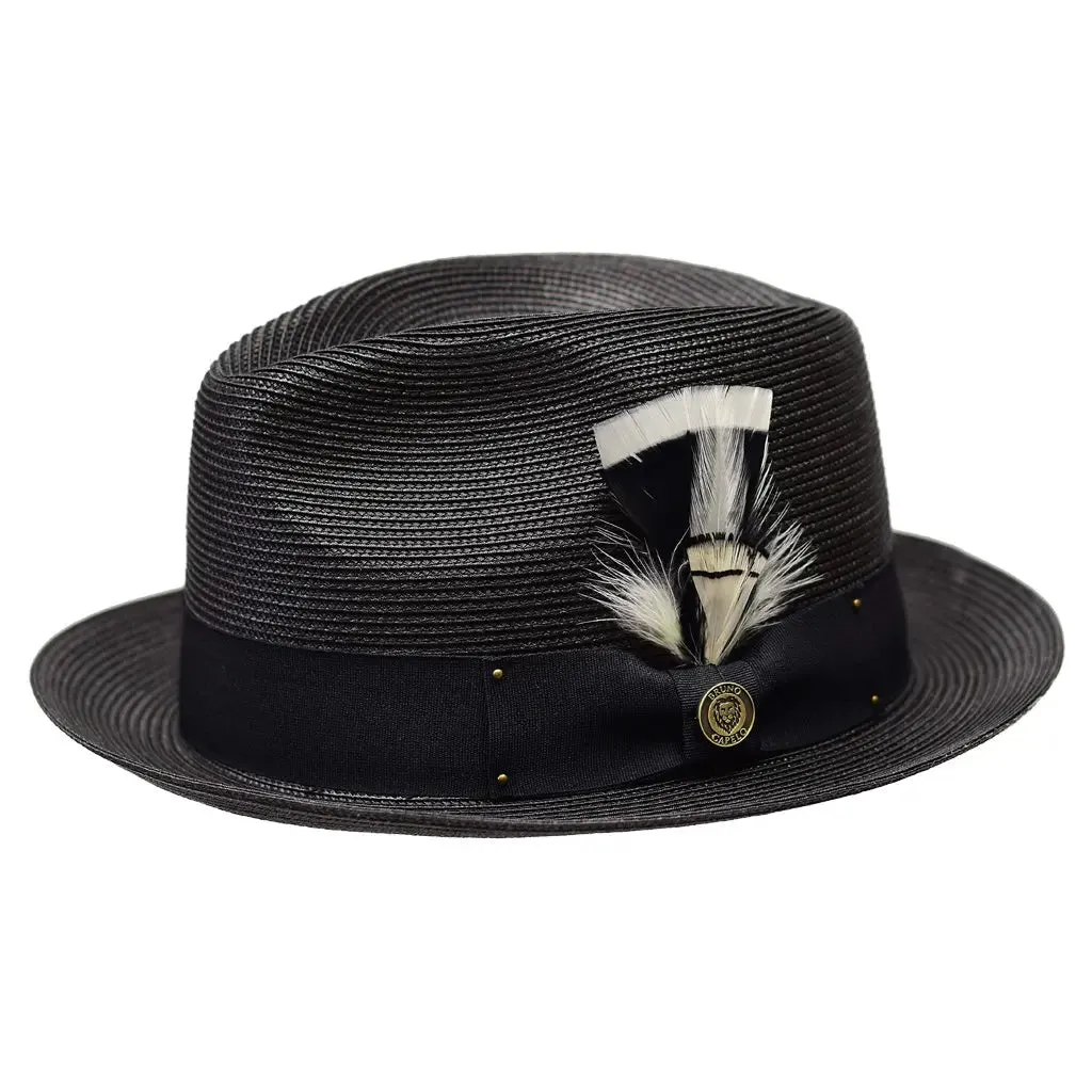 Bruno Capelo Franco Pinch Front Straw Trilby Hat Accessories_Bruno Capelo_Hats