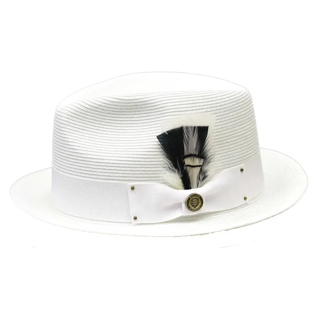 Bruno Capelo Franco Pinch Front Straw Trilby Hat Accessories_Bruno Capelo_Hats