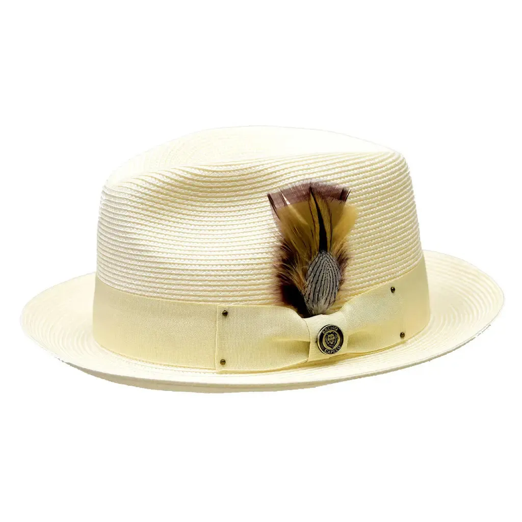Bruno Capelo Franco Pinch Front Straw Trilby Hat Accessories_Bruno Capelo_Hats