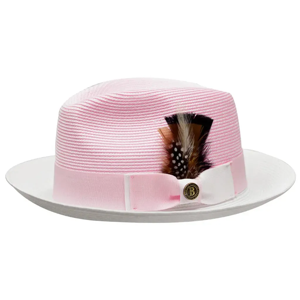 Bruno Capelo Georgio Two-Tone Straw Fedora Accessories_Bruno Capelo_Hats