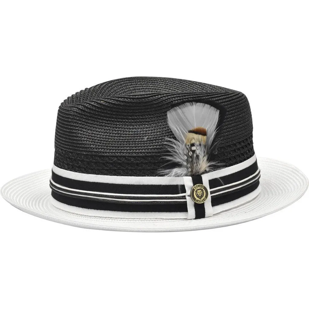 Bruno Capelo Giancarlo Two-tone Straw Fedora Accessories_Bruno Capelo_Hats