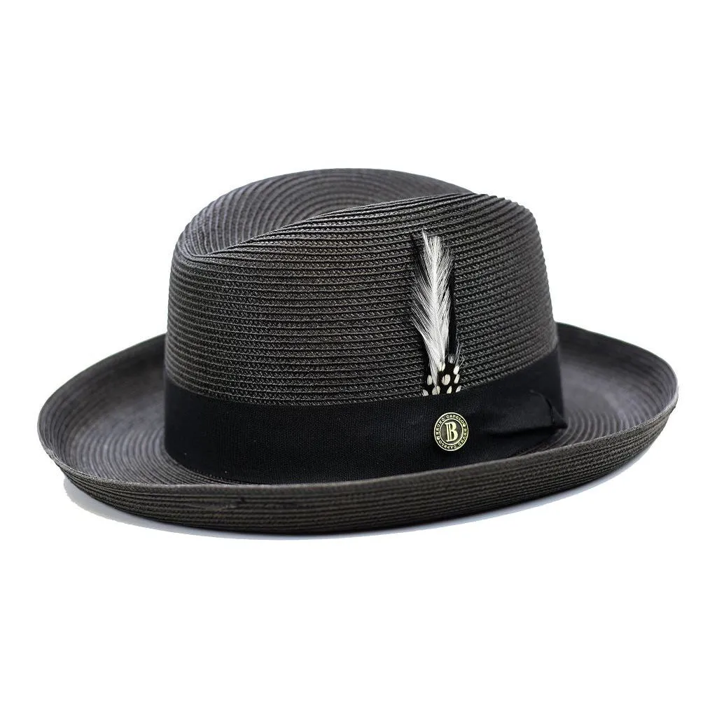 Bruno Capelo Godfather Straw Homburg Accessories_Bruno Capelo_Hats