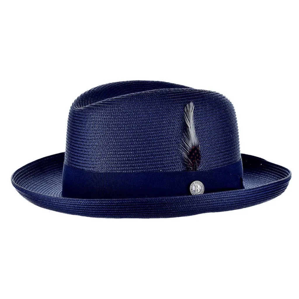 Bruno Capelo Godfather Straw Homburg Accessories_Bruno Capelo_Hats