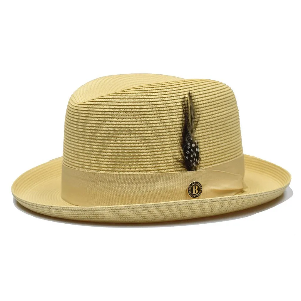 Bruno Capelo Godfather Straw Homburg Accessories_Bruno Capelo_Hats
