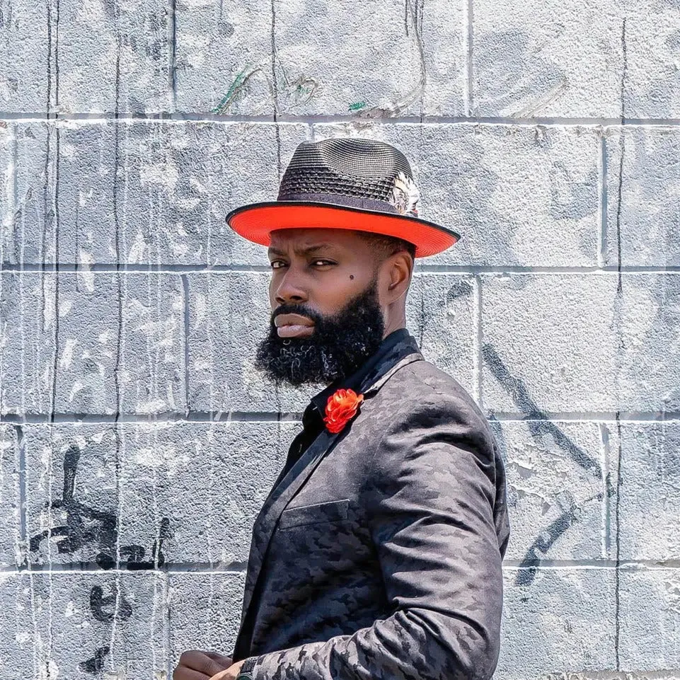 Bruno Capelo Havana Pinch Front Straw Fedora Accessories_Bruno Capelo_Hats