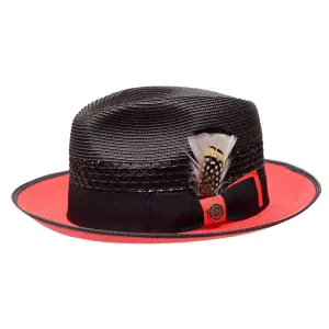 Bruno Capelo Havana Pinch Front Straw Fedora Accessories_Bruno Capelo_Hats