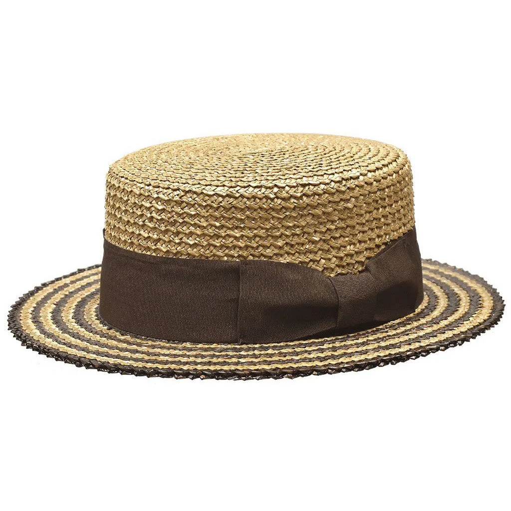 Bruno Capelo Italia 4-Ply Koberg Straw Boater Accessories_Bruno Capelo_Hats
