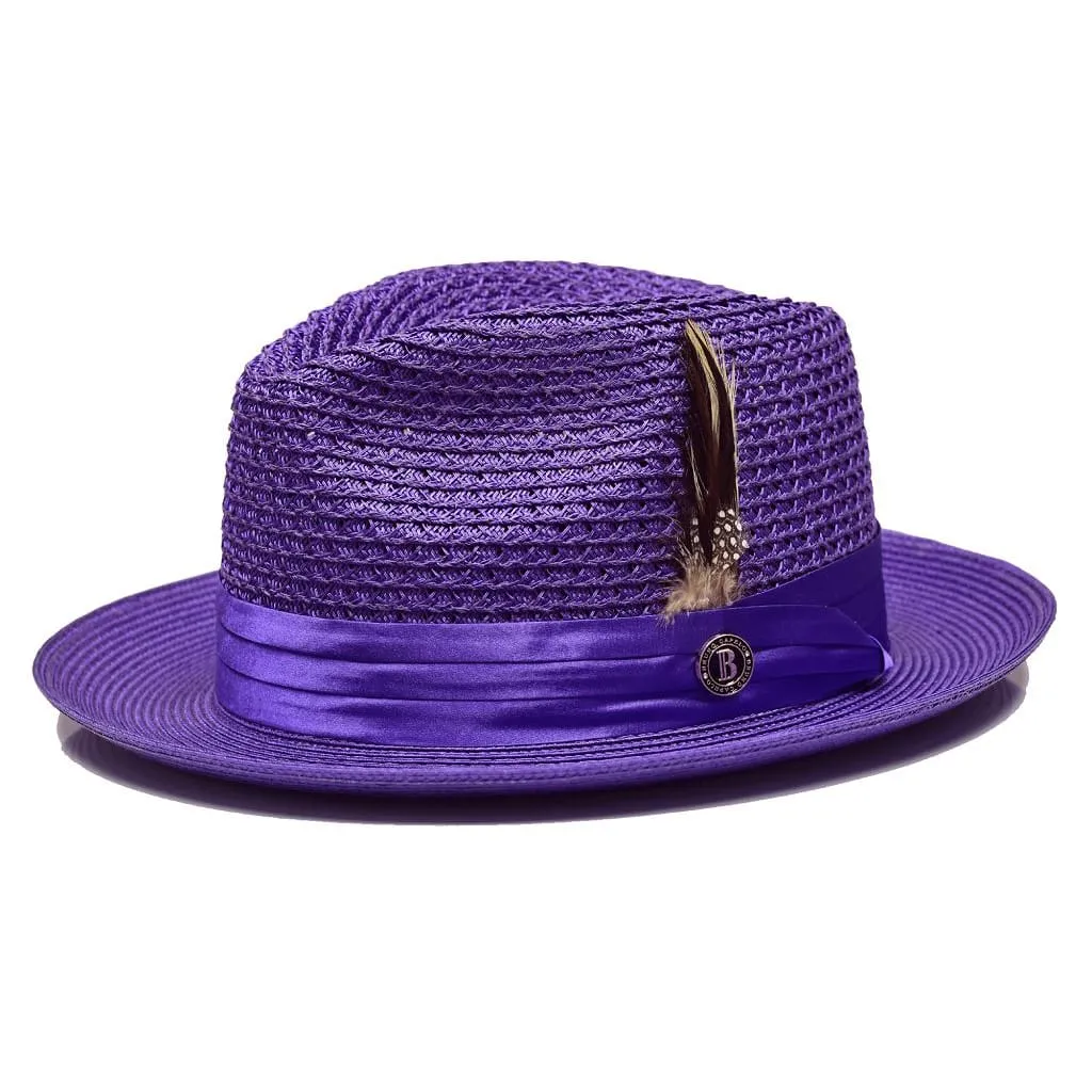 Bruno Capelo Julian Pinch Front Straw Fedora Accessories_Bruno Capelo_Hats