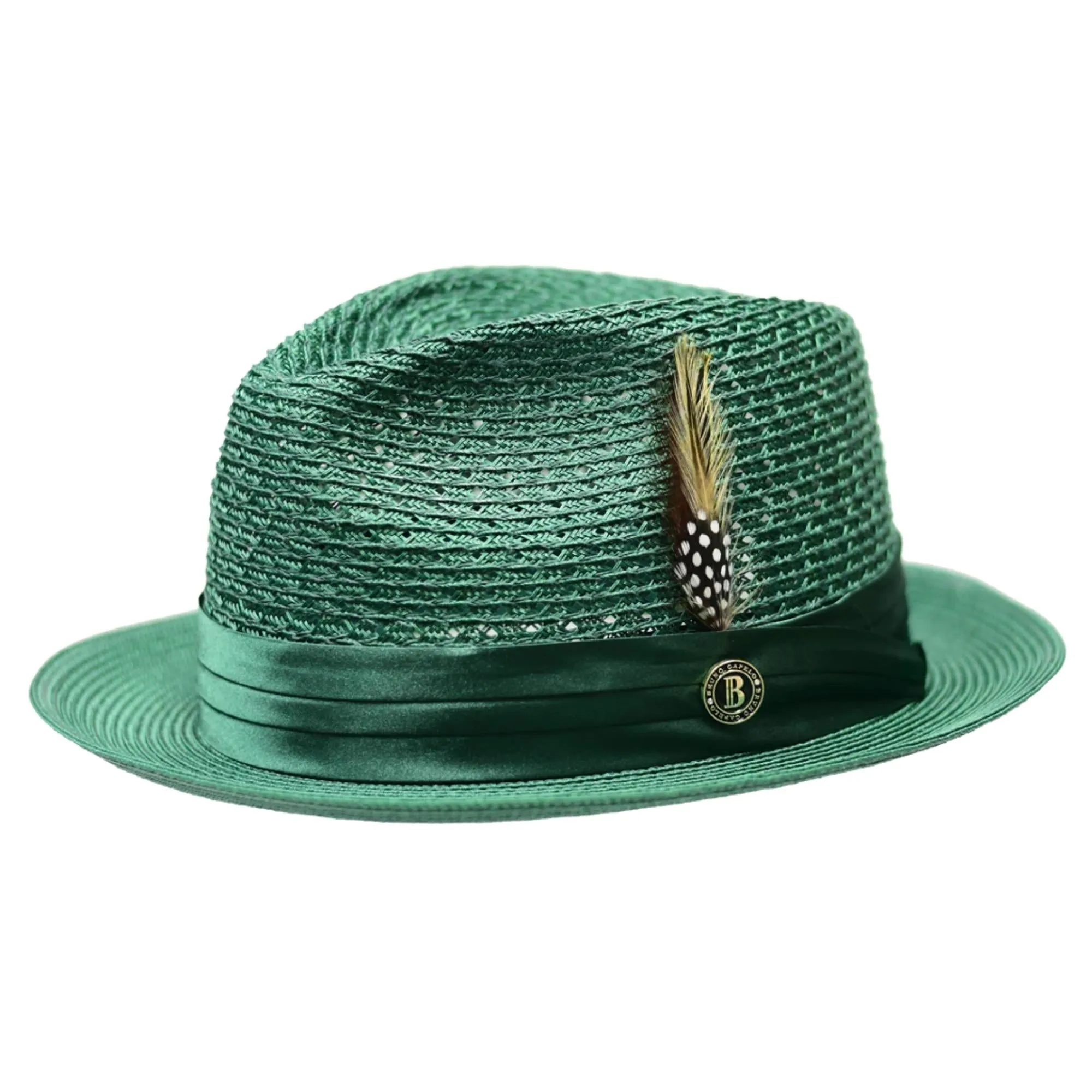 Bruno Capelo Julian Pinch Front Straw Fedora Accessories_Bruno Capelo_Hats