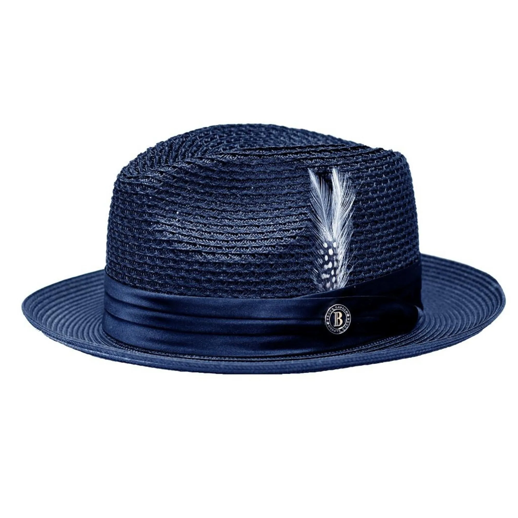 Bruno Capelo Julian Pinch Front Straw Fedora Accessories_Bruno Capelo_Hats