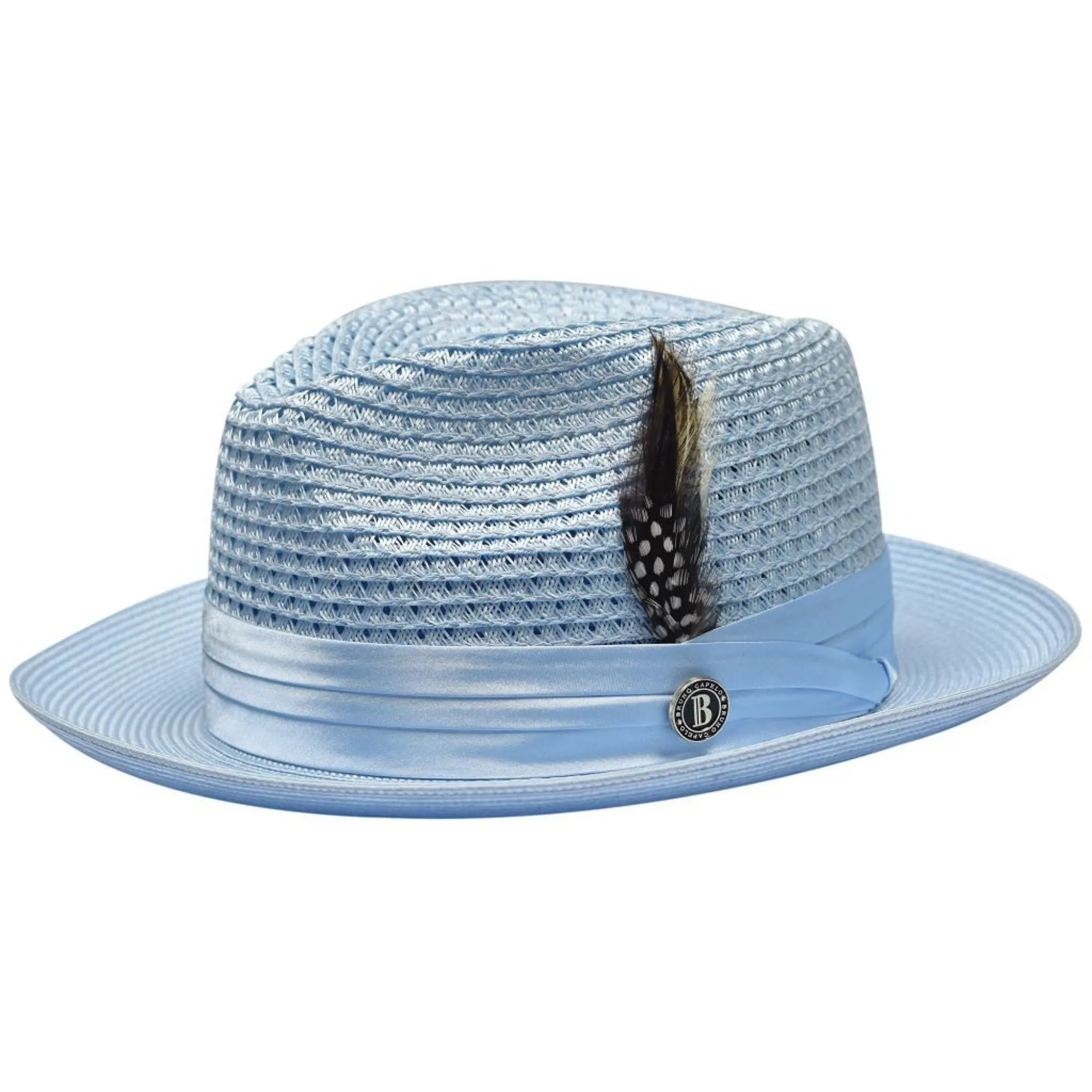 Bruno Capelo Julian Pinch Front Straw Fedora Accessories_Bruno Capelo_Hats