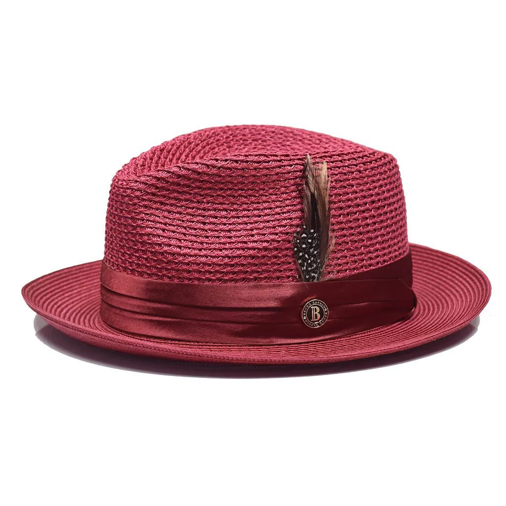 Bruno Capelo Julian Pinch Front Straw Fedora Accessories_Bruno Capelo_Hats