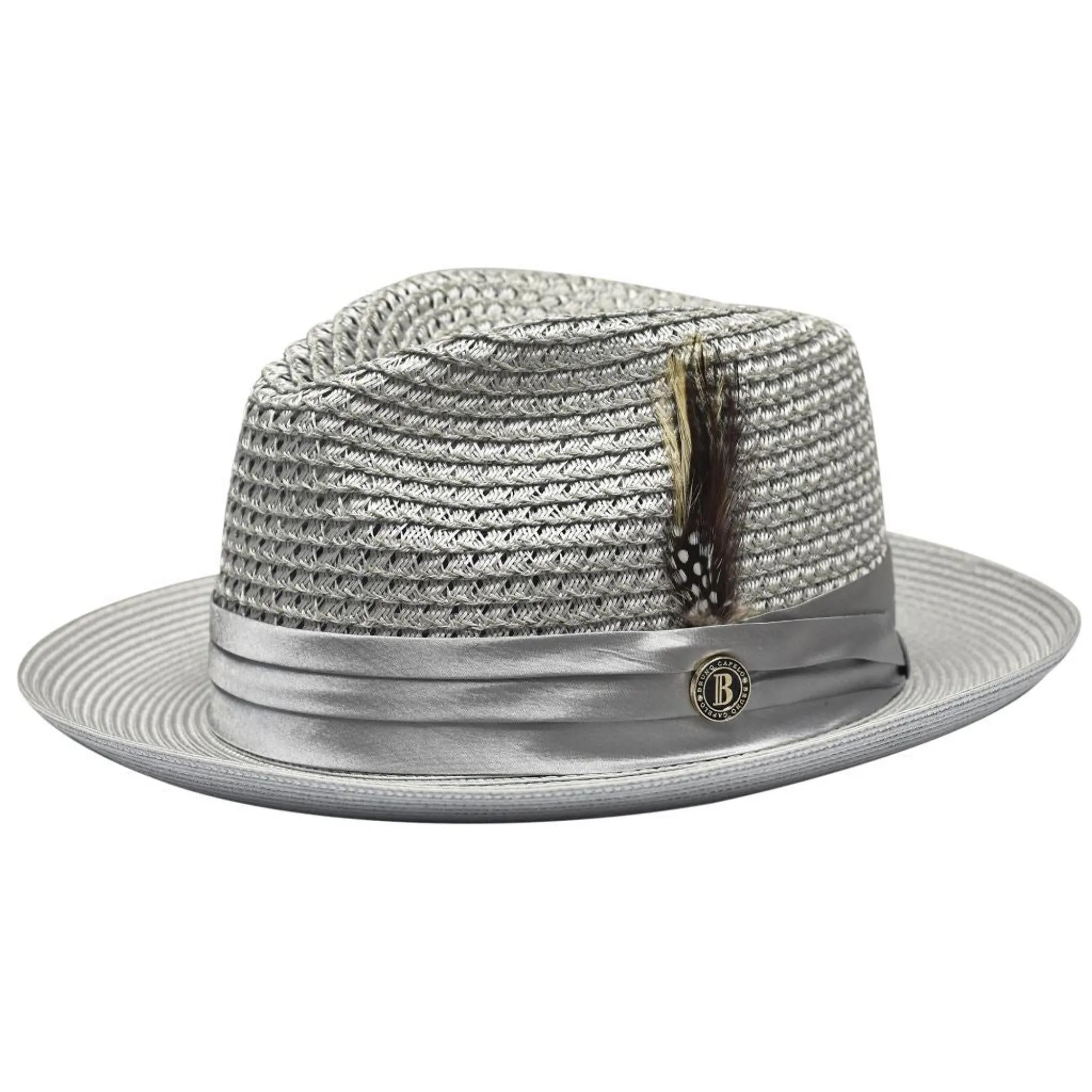 Bruno Capelo Julian Pinch Front Straw Fedora Accessories_Bruno Capelo_Hats