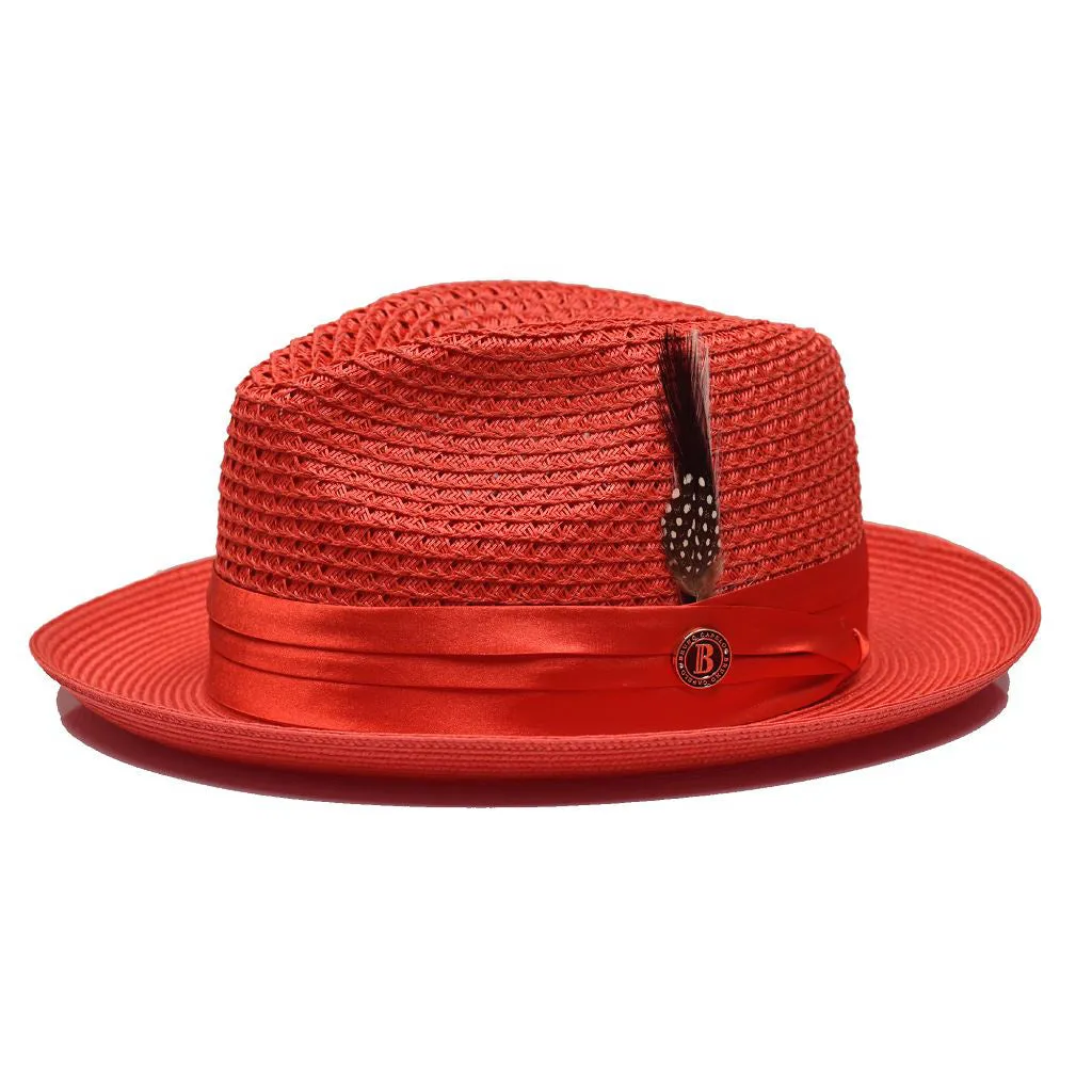 Bruno Capelo Julian Pinch Front Straw Fedora Accessories_Bruno Capelo_Hats