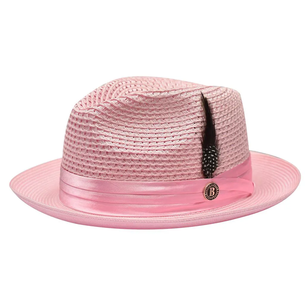 Bruno Capelo Julian Pinch Front Straw Fedora Accessories_Bruno Capelo_Hats