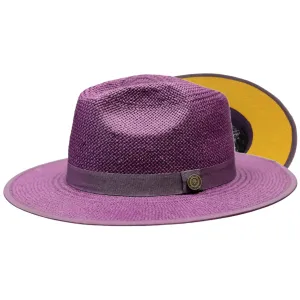Bruno Capelo Kingdom Color Bottom Wide Brim Straw Fedora Accessories_Bruno Capelo_Hats
