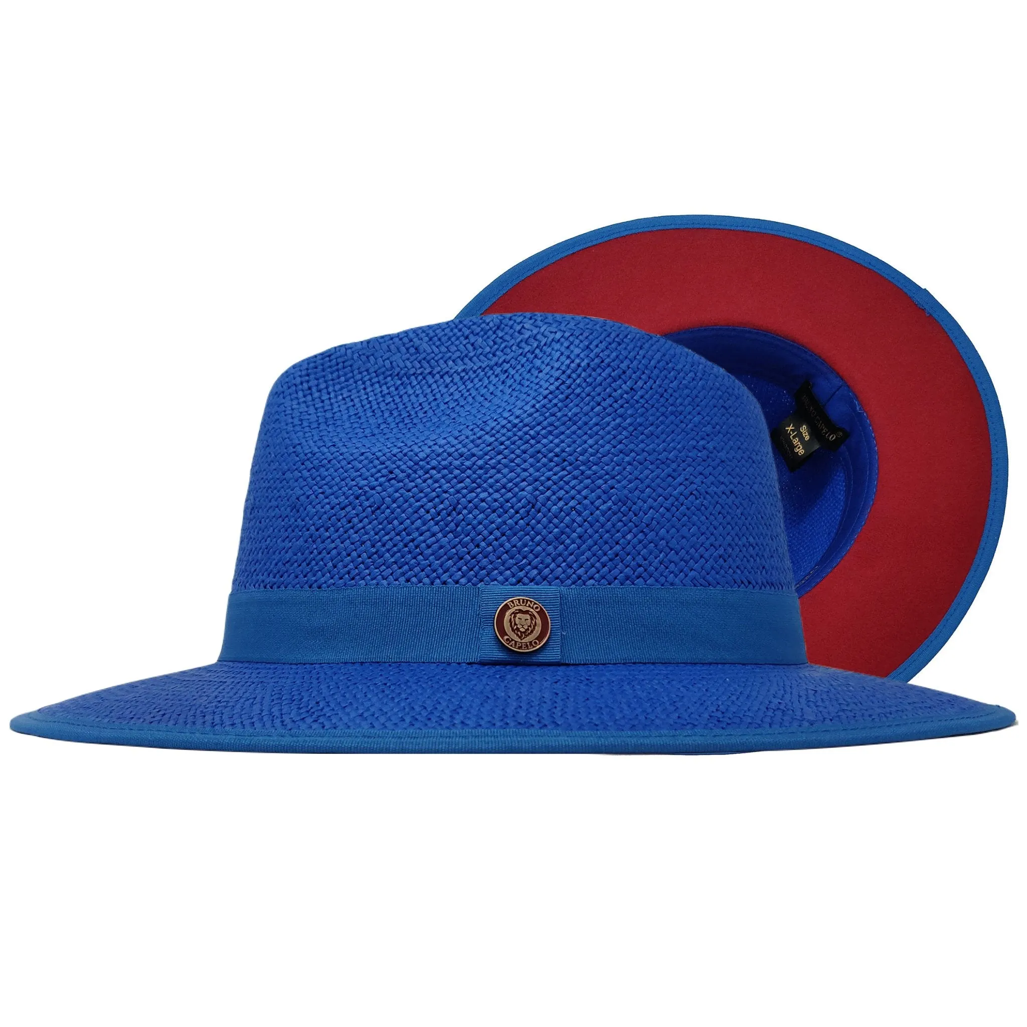Bruno Capelo Kingdom Red Bottom Wide Brim Straw Fedora Accessories_Bruno Capelo_Hats
