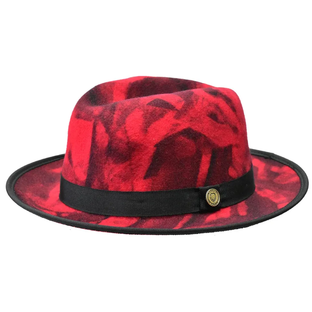 Bruno Capelo Kingston Hand-dyed Center Dent Wool Fedora Accessories_Bruno Capelo_Hats