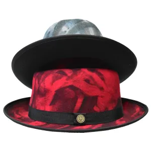 Bruno Capelo Kingston Hand-dyed Center Dent Wool Fedora Accessories_Bruno Capelo_Hats