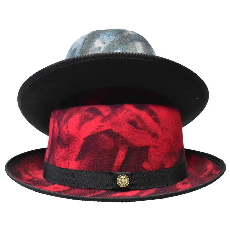 Bruno Capelo Kingston Hand-dyed Center Dent Wool Fedora Accessories_Bruno Capelo_Hats