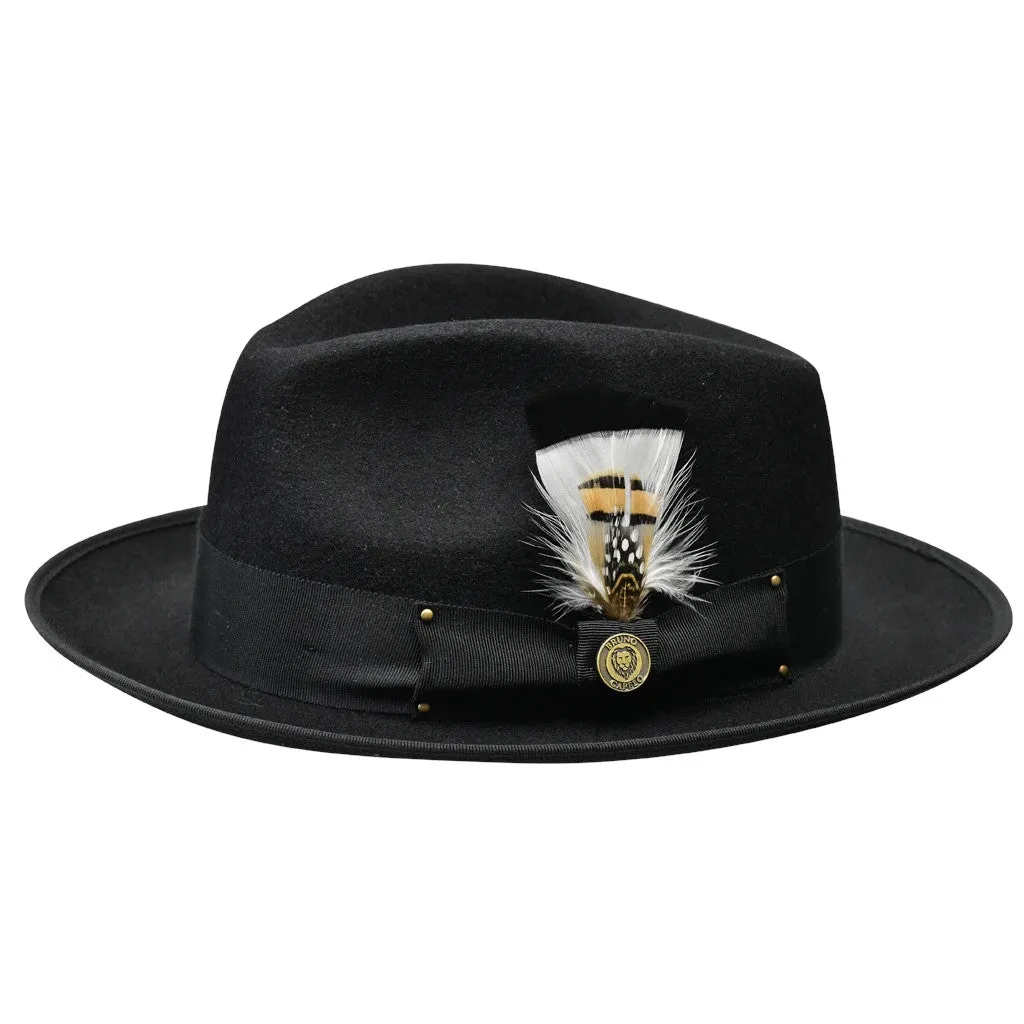 Bruno Capelo Lorenzo Pinch Front Wool Fedora Accessories_Bruno Capelo_Hats