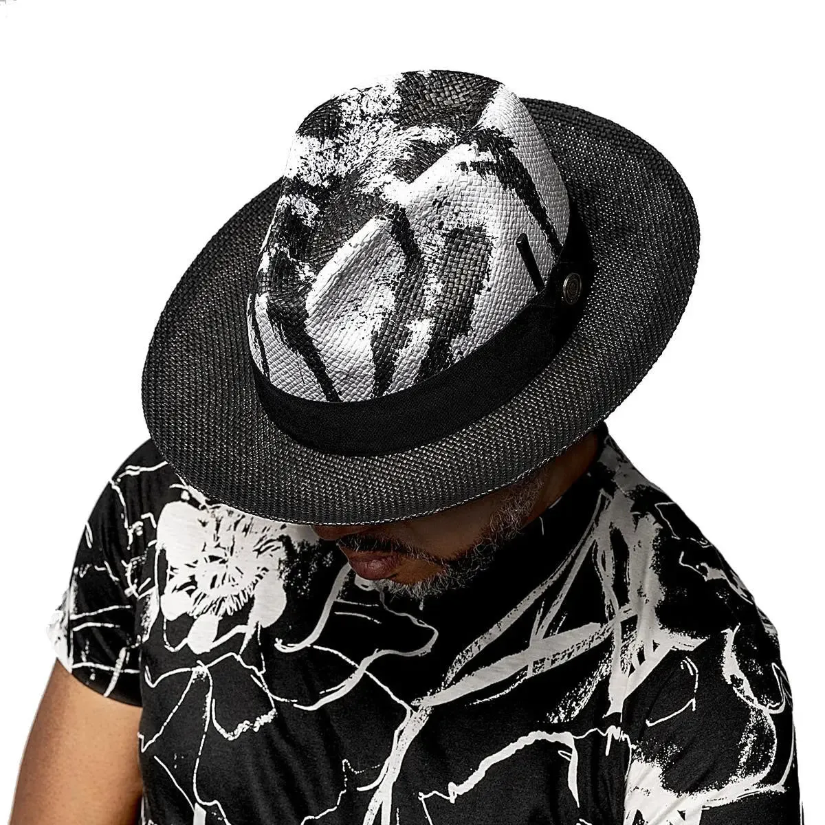 Bruno Capelo Lux Wide Brim Hand-Dyed Straw Fedora Accessories_Bruno Capelo_Hats