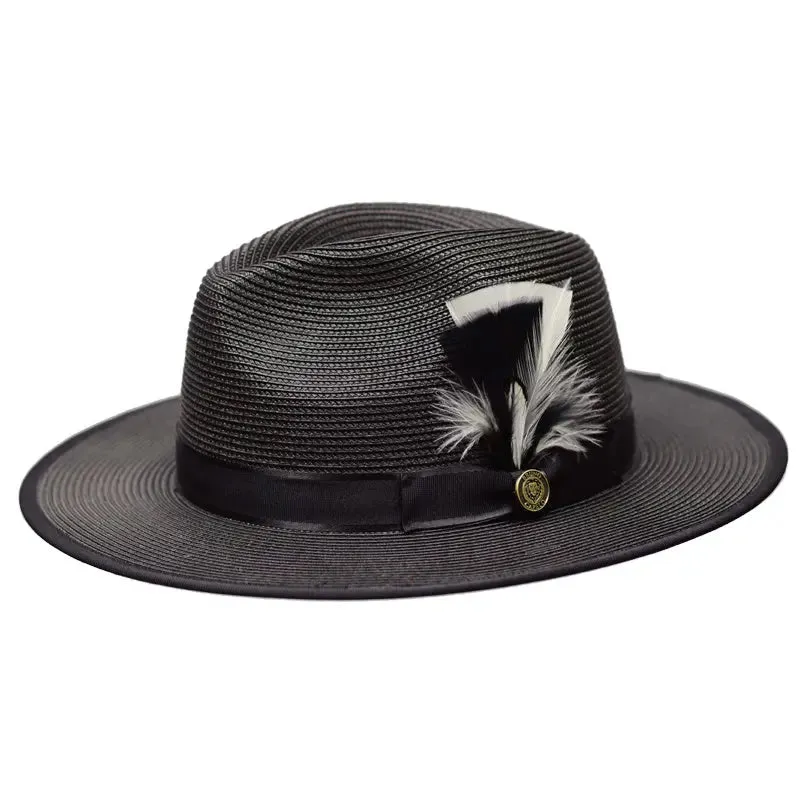 Bruno Capelo Michelangelo Wide Brim Straw Fedora Accessories_Bruno Capelo_Hats
