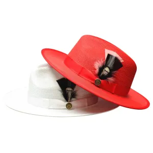 Bruno Capelo Michelangelo Wide Brim Straw Fedora Accessories_Bruno Capelo_Hats