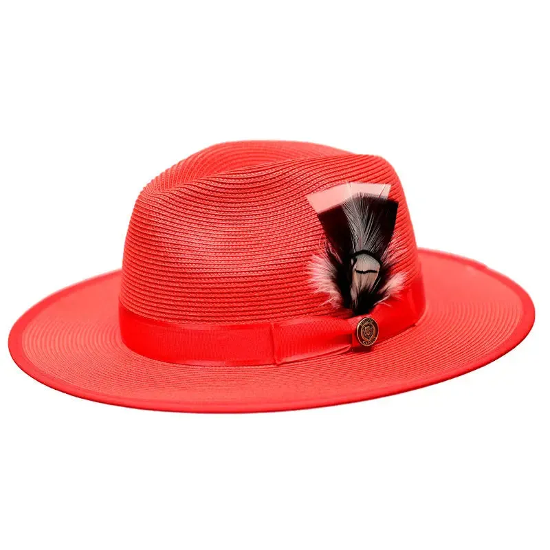 Bruno Capelo Michelangelo Wide Brim Straw Fedora Accessories_Bruno Capelo_Hats