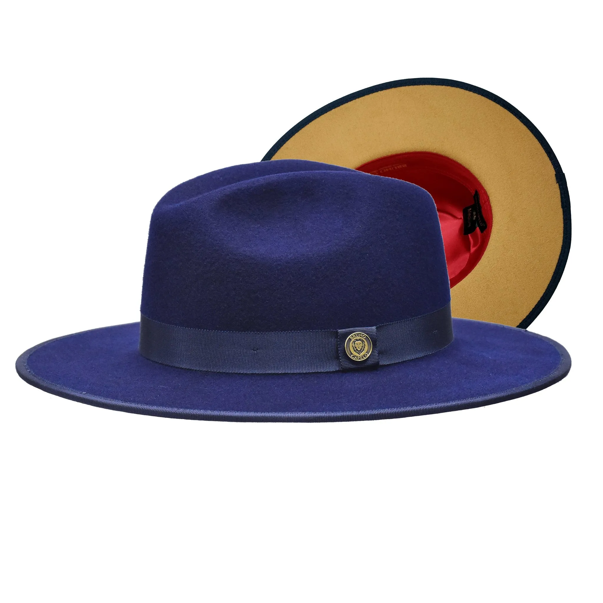 Bruno Capelo Monarch Color Bottom Wide Brim Wool Fedora Accessories_Bruno Capelo_Hats