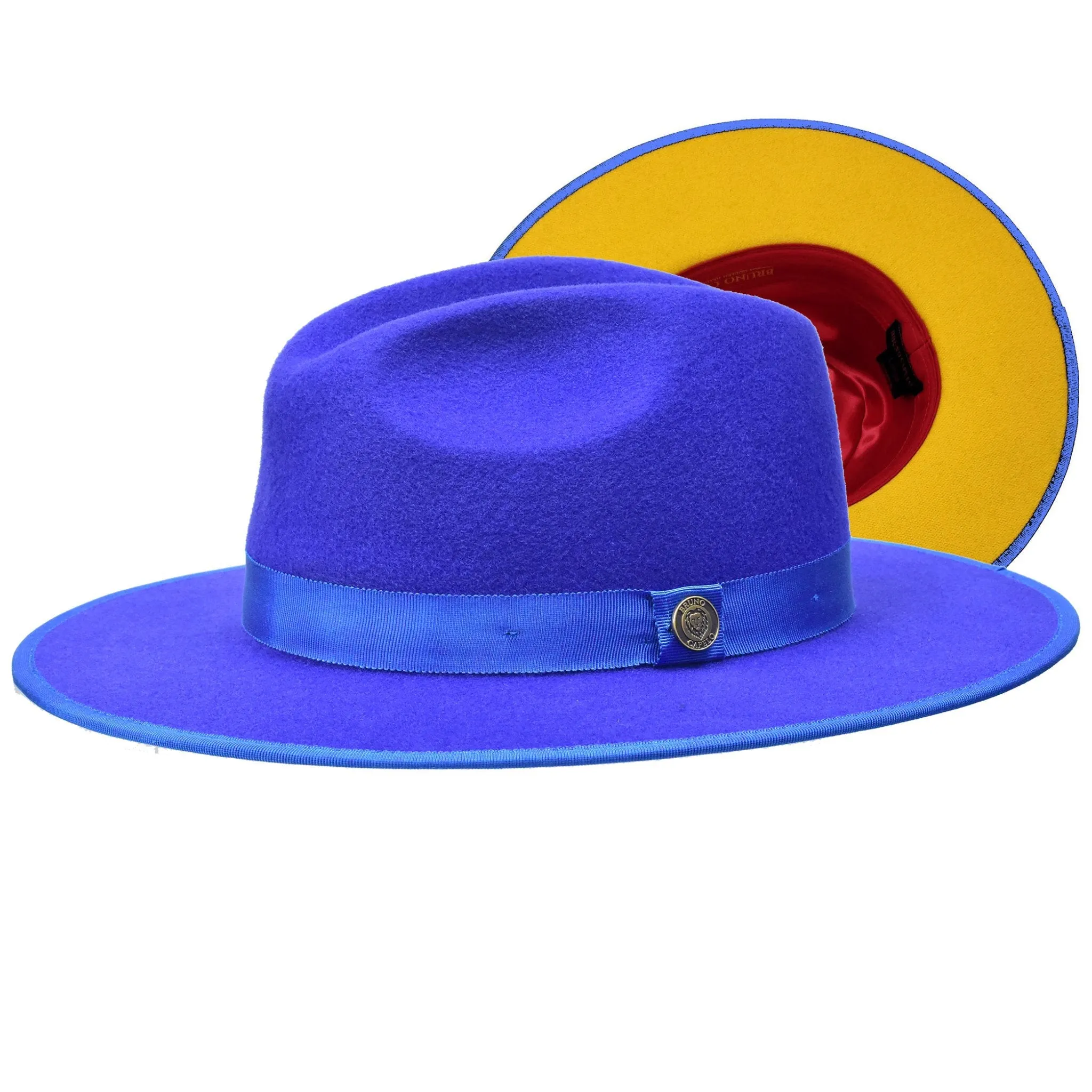 Bruno Capelo Monarch Gold Bottom Wide Brim Wool Fedora Accessories_Bruno Capelo_Hats