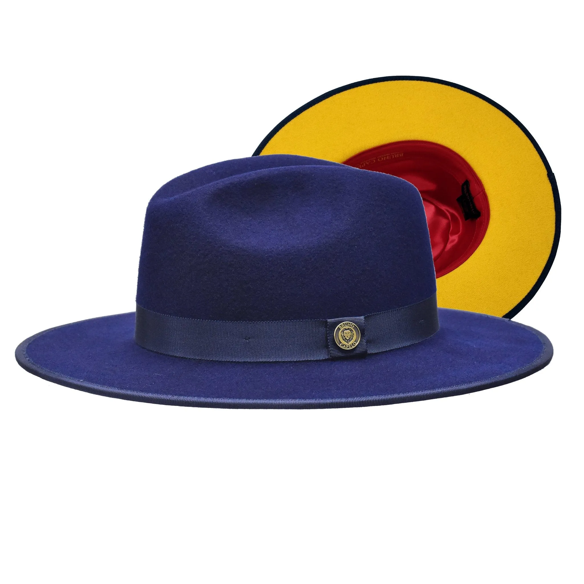 Bruno Capelo Monarch Gold Bottom Wide Brim Wool Fedora Accessories_Bruno Capelo_Hats