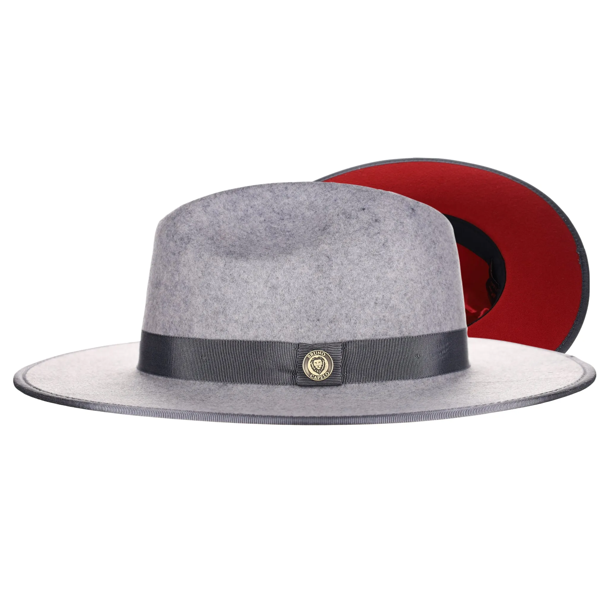 Bruno Capelo Monarch Red Bottom Wide Brim Wool Fedora Accessories_Bruno Capelo_Hats