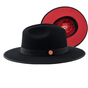 Bruno Capelo Monarch Red Bottom Wide Brim Wool Fedora Accessories_Bruno Capelo_Hats