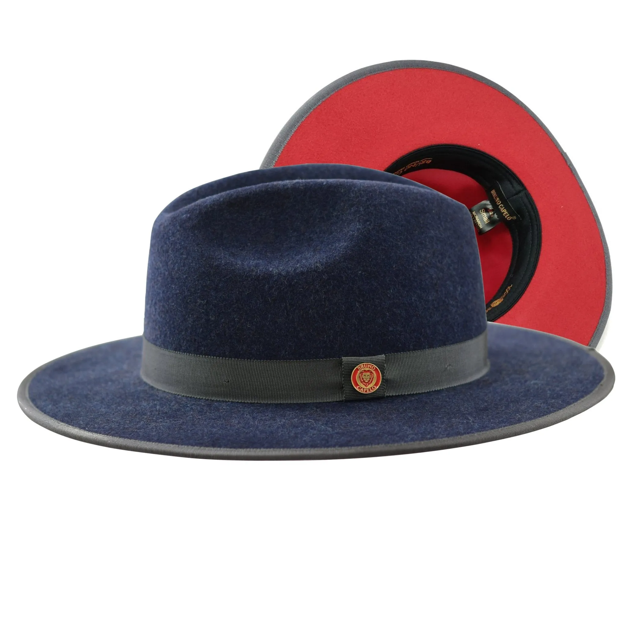 Bruno Capelo Monarch Red Bottom Wide Brim Wool Fedora Accessories_Bruno Capelo_Hats