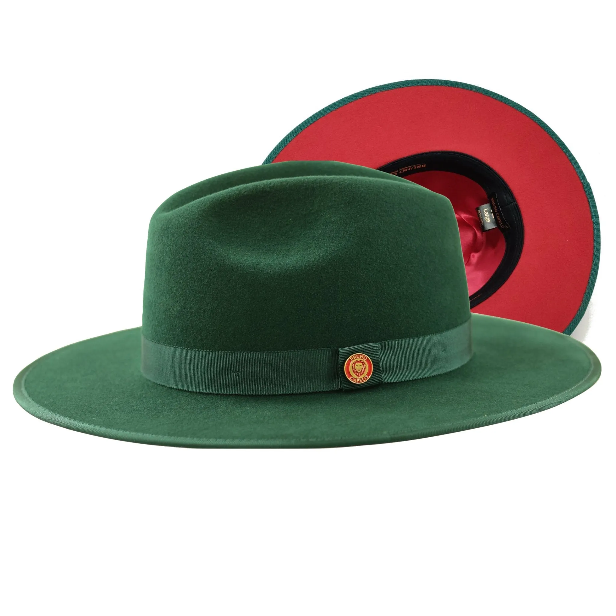 Bruno Capelo Monarch Red Bottom Wide Brim Wool Fedora Accessories_Bruno Capelo_Hats