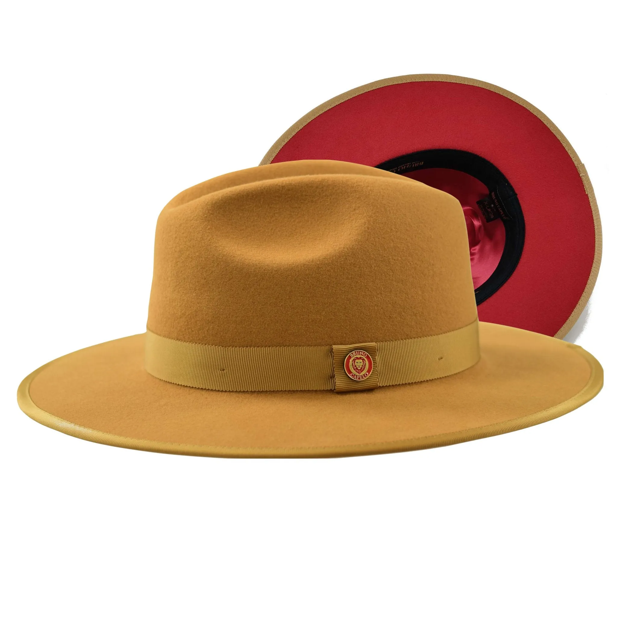Bruno Capelo Monarch Red Bottom Wide Brim Wool Fedora Accessories_Bruno Capelo_Hats