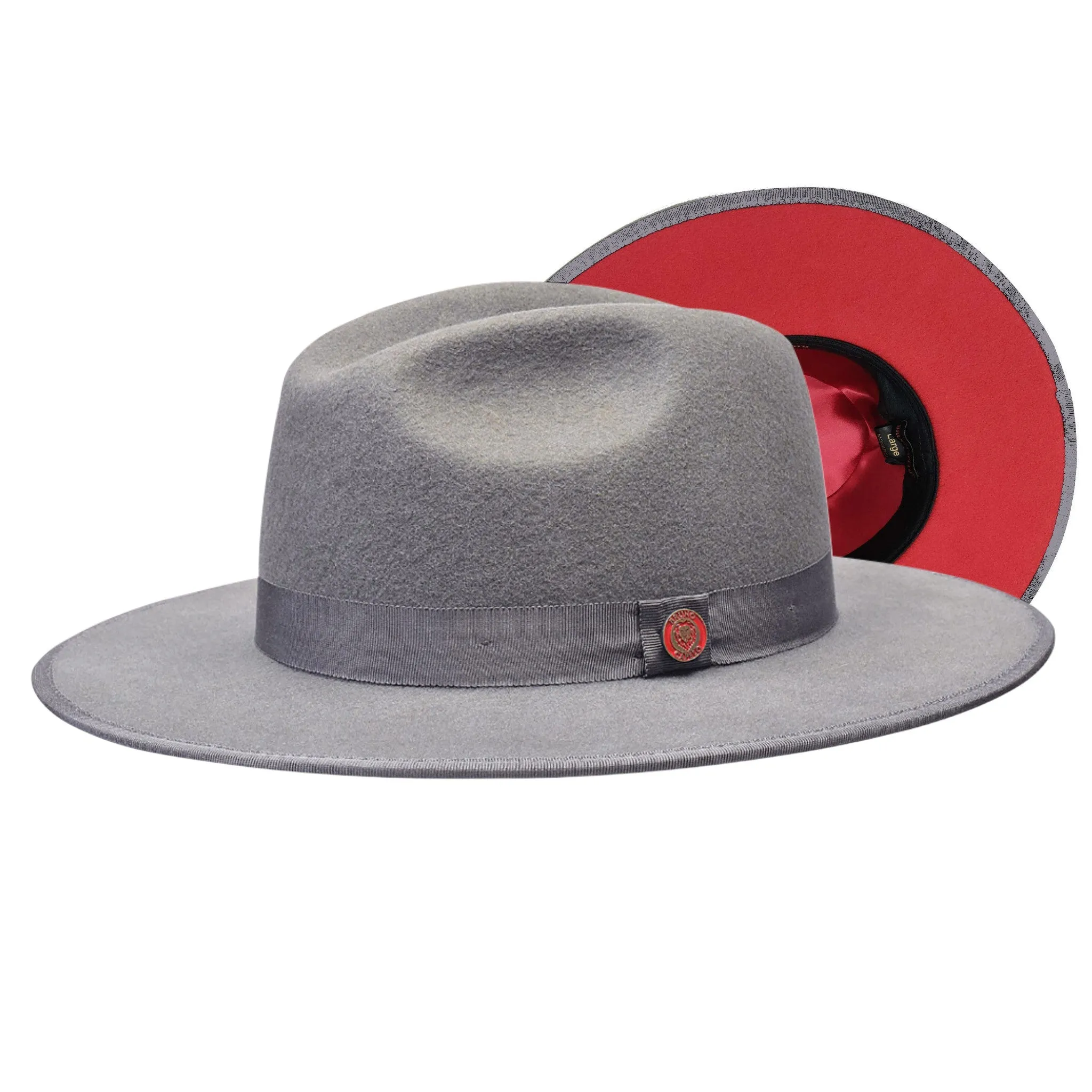 Bruno Capelo Monarch Red Bottom Wide Brim Wool Fedora Accessories_Bruno Capelo_Hats