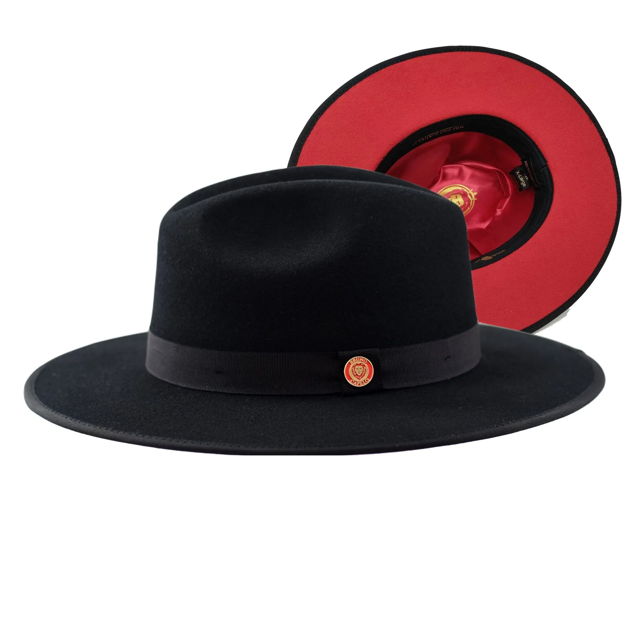 Bruno Capelo Monarch Red Bottom Wide Brim Wool Fedora Accessories_Bruno Capelo_Hats