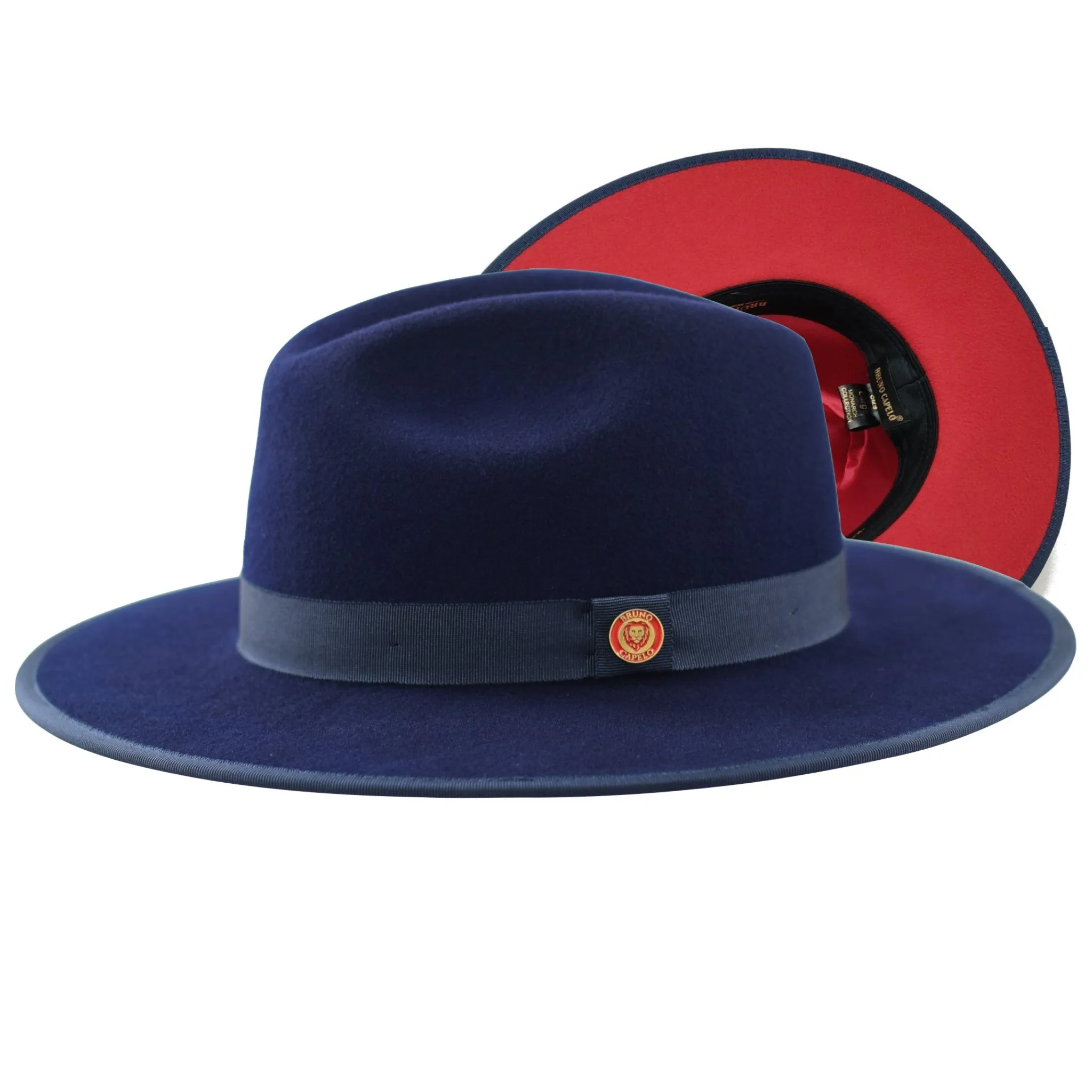 Bruno Capelo Monarch Red Bottom Wide Brim Wool Fedora Accessories_Bruno Capelo_Hats