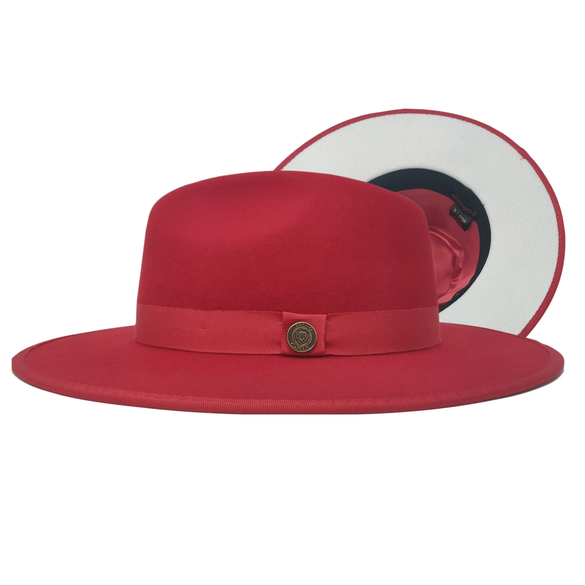 Bruno Capelo Monarch White Bottom Wide Brim Wool Fedora Accessories_Bruno Capelo_Hats