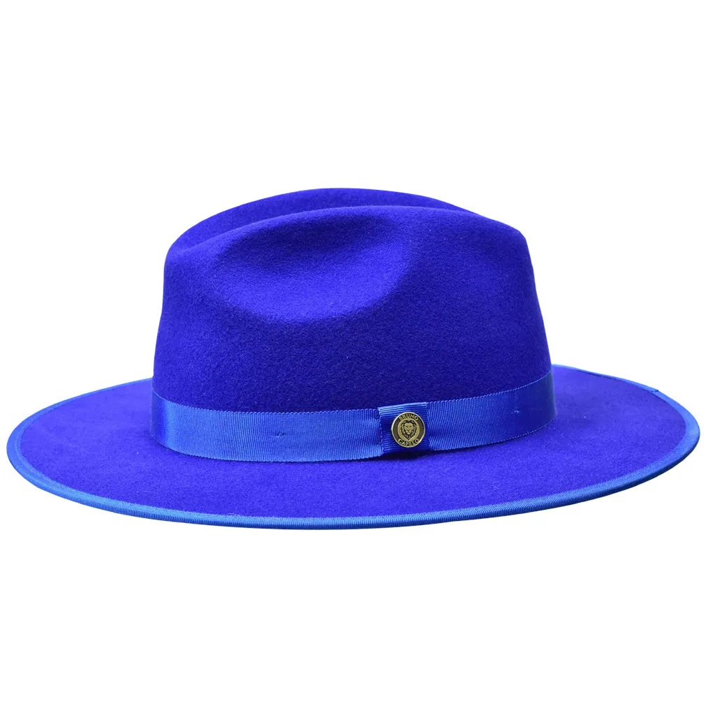 Bruno Capelo Monarch White Bottom Wide Brim Wool Fedora Accessories_Bruno Capelo_Hats