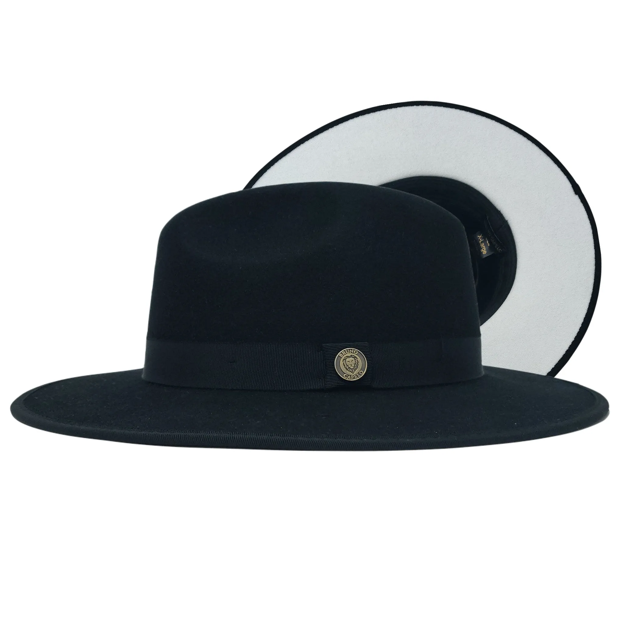 Bruno Capelo Monarch White Bottom Wide Brim Wool Fedora Accessories_Bruno Capelo_Hats
