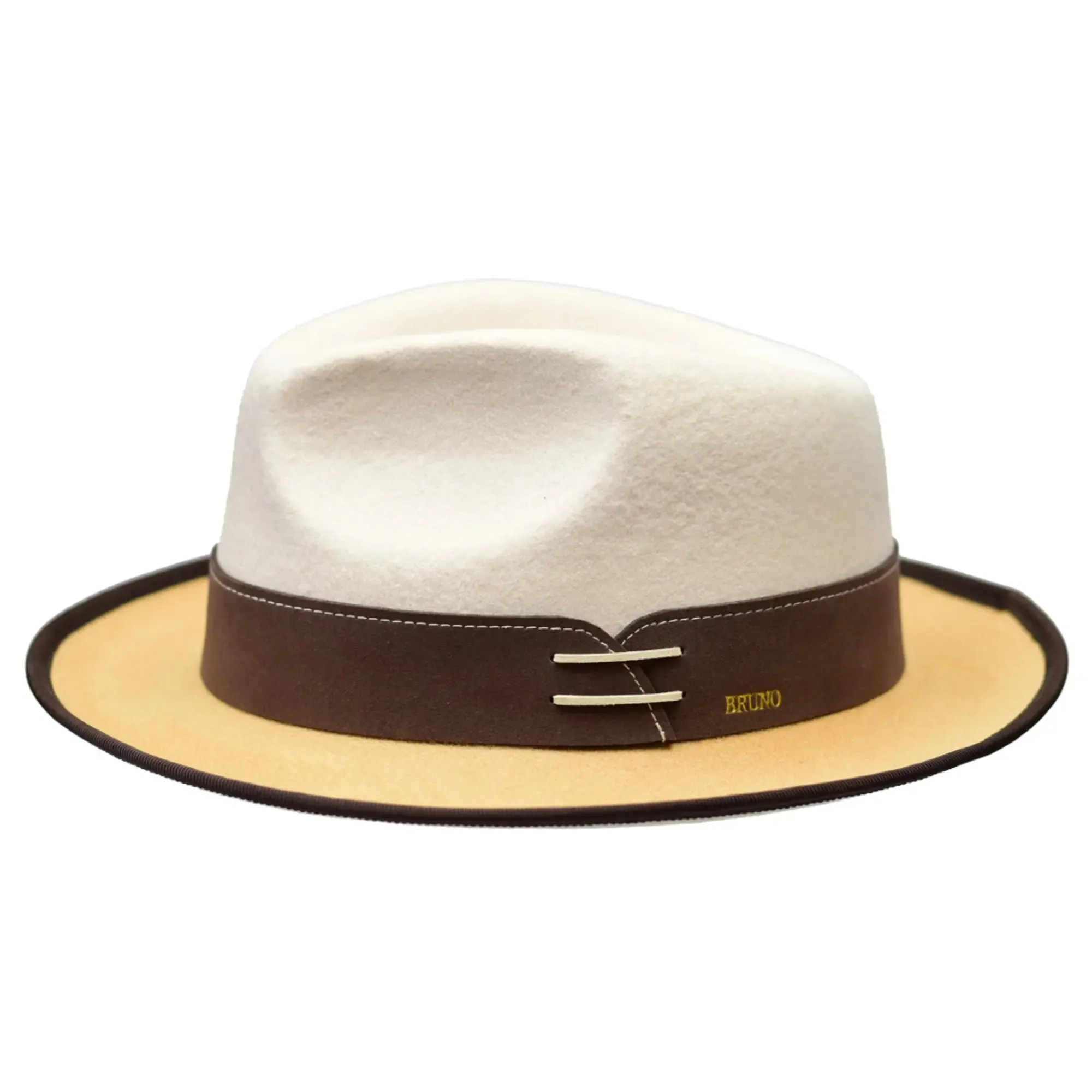 Bruno Capelo Outcast 2-Tone Wool Fedora Accessories_Bruno Capelo_Hats